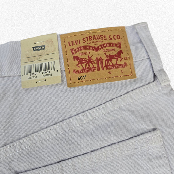 Levi's Washed Lilac High Rise Cutoff 100% Cotton Denim Raw Hem Shorts Size 27 - Picture 5 of 10